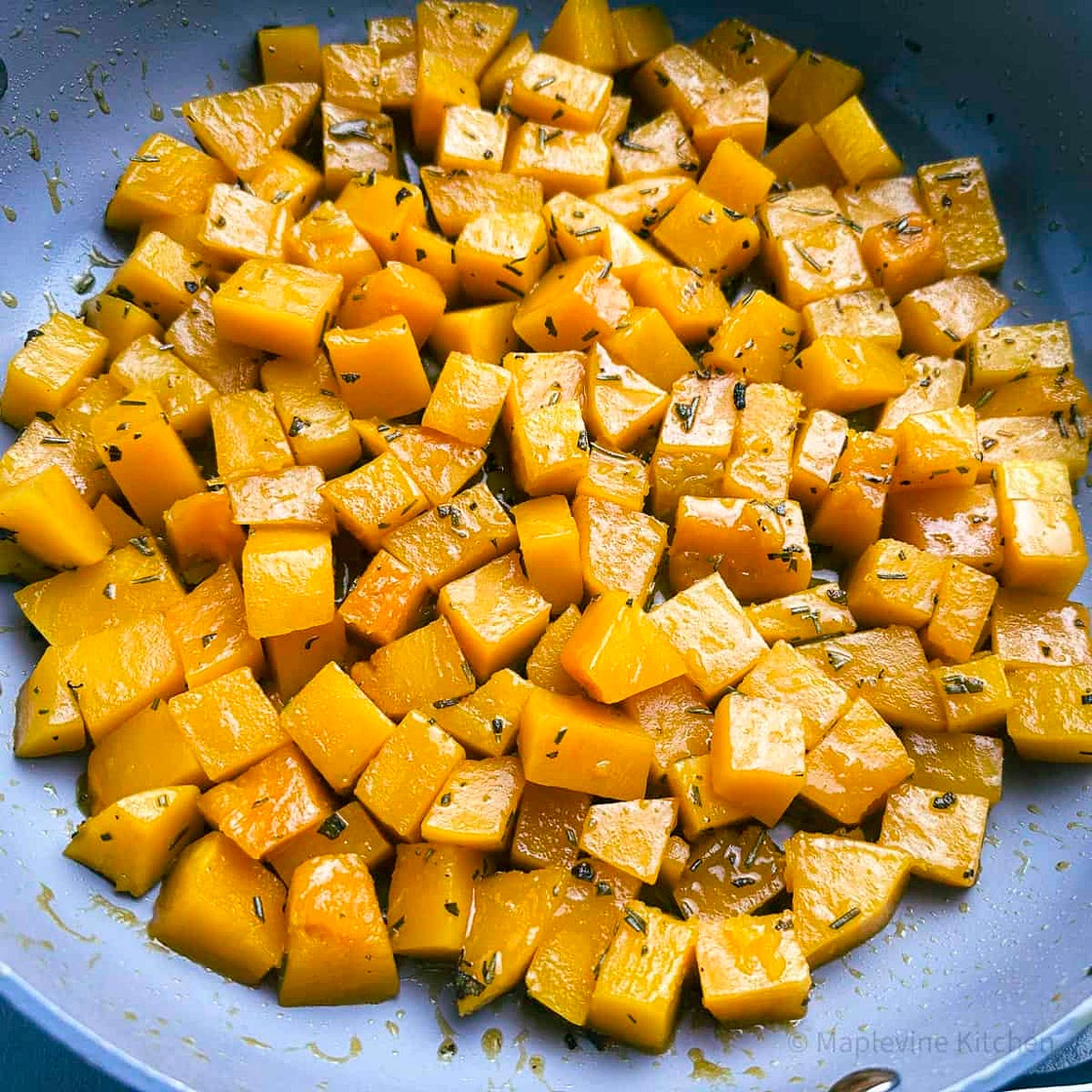 Skillet Butternut Squash with Apple Cider Glaze