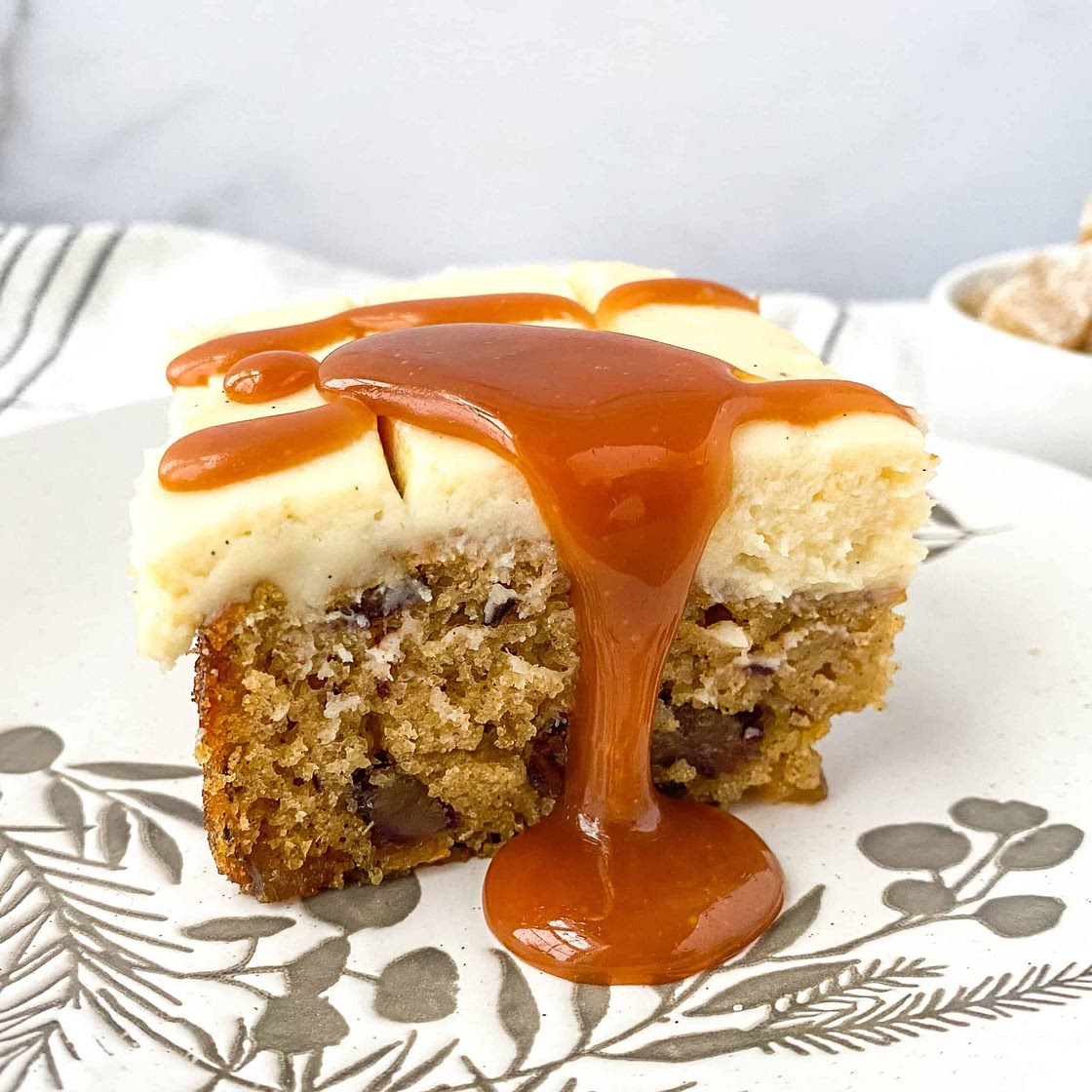 Caramel Ginger Date Cake