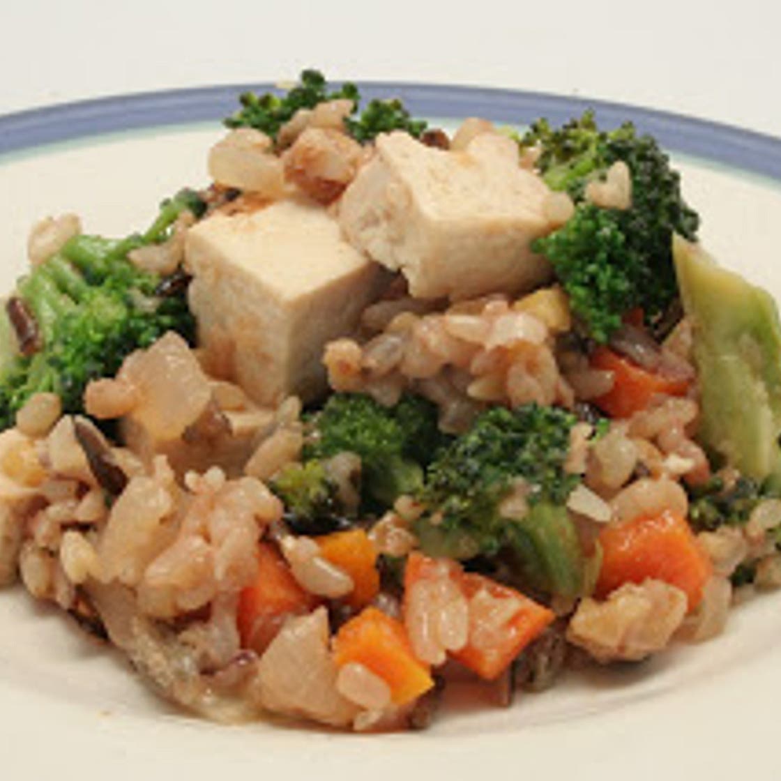 Sesame Vegetables with Rice and Tofu