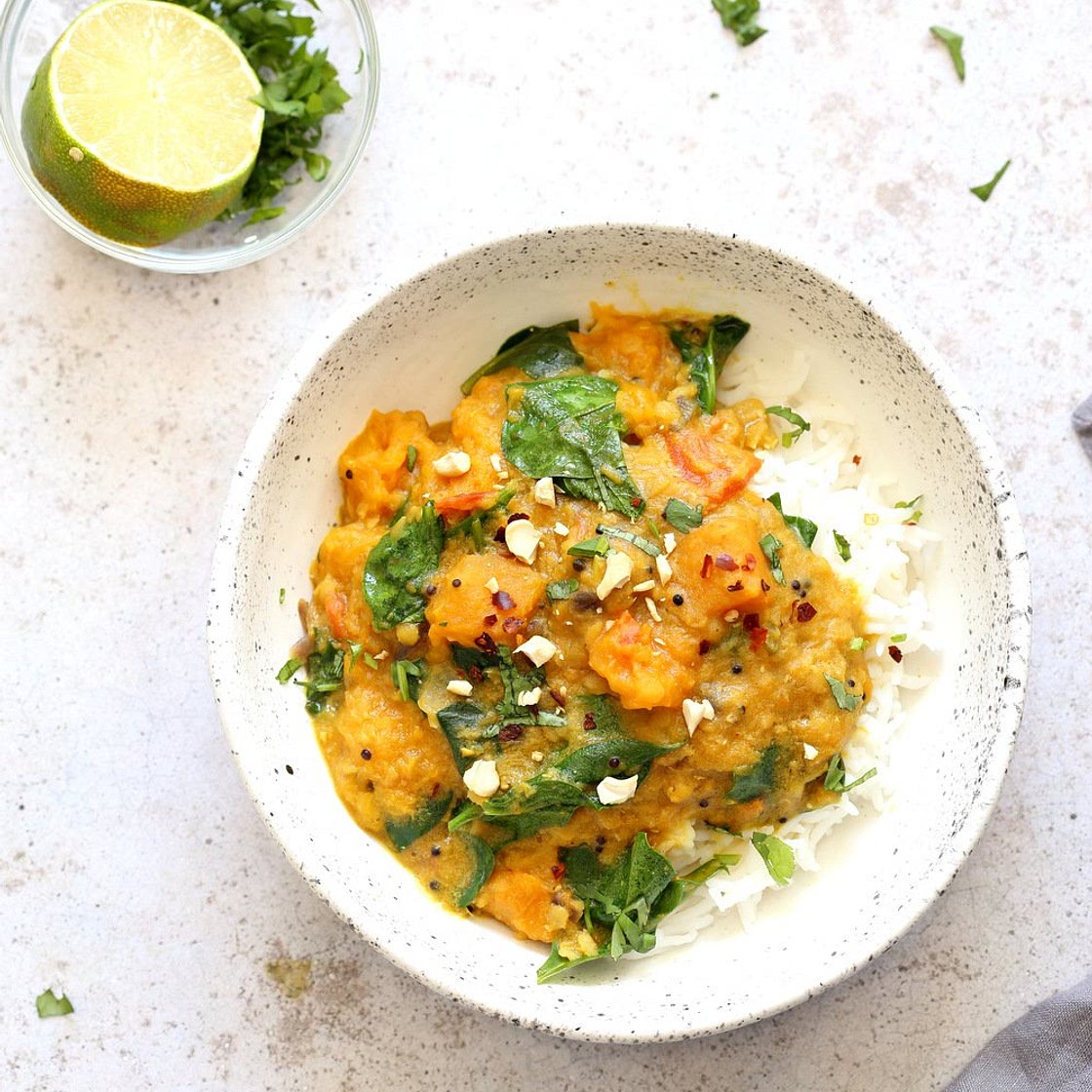 Instant Pot Lentil Butternut Squash Curry