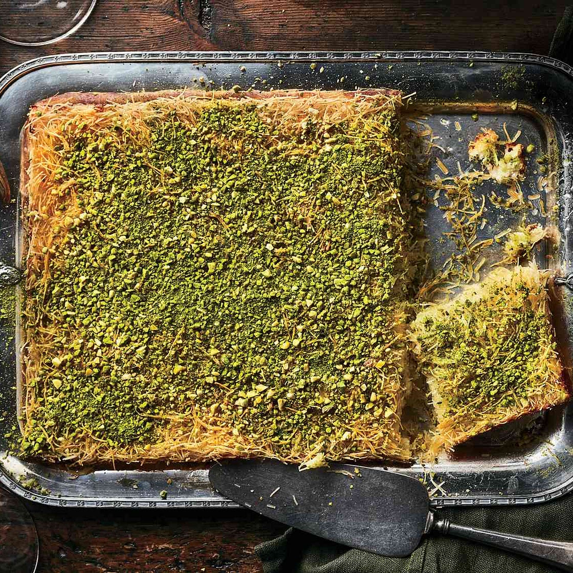 Knafeh (Shredded Phyllo-and-Cheese Pie)