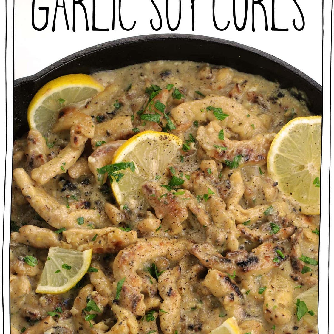 Vegan Lemon Garlic Soy Curls