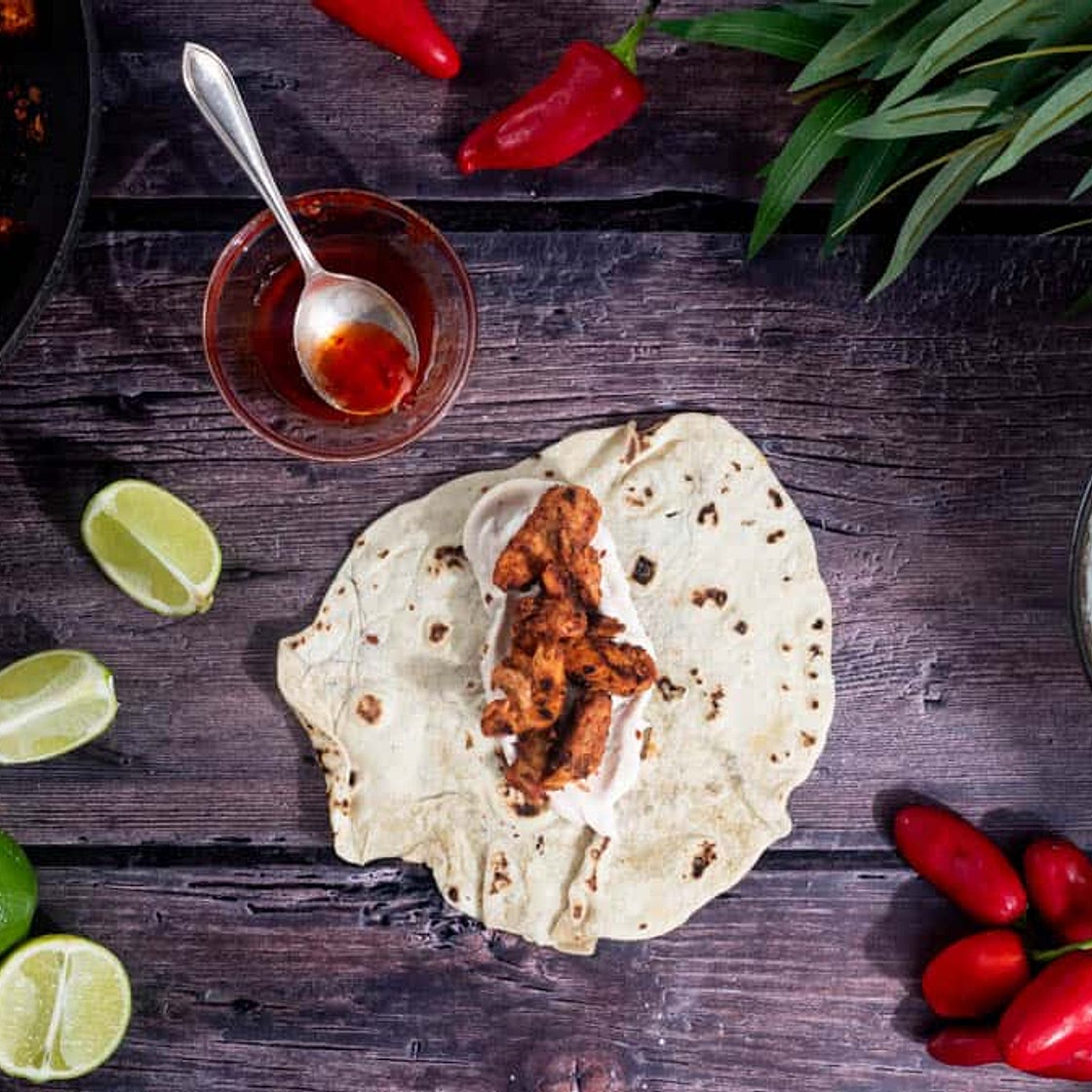 Peri Peri Chicken Wraps With Homemade Seasoning
