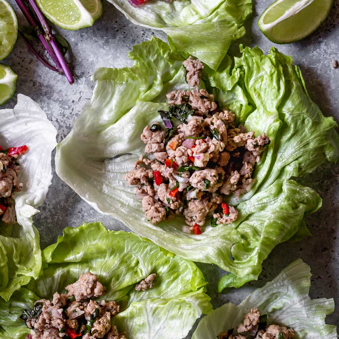 Ground Pork Lettuce Wraps