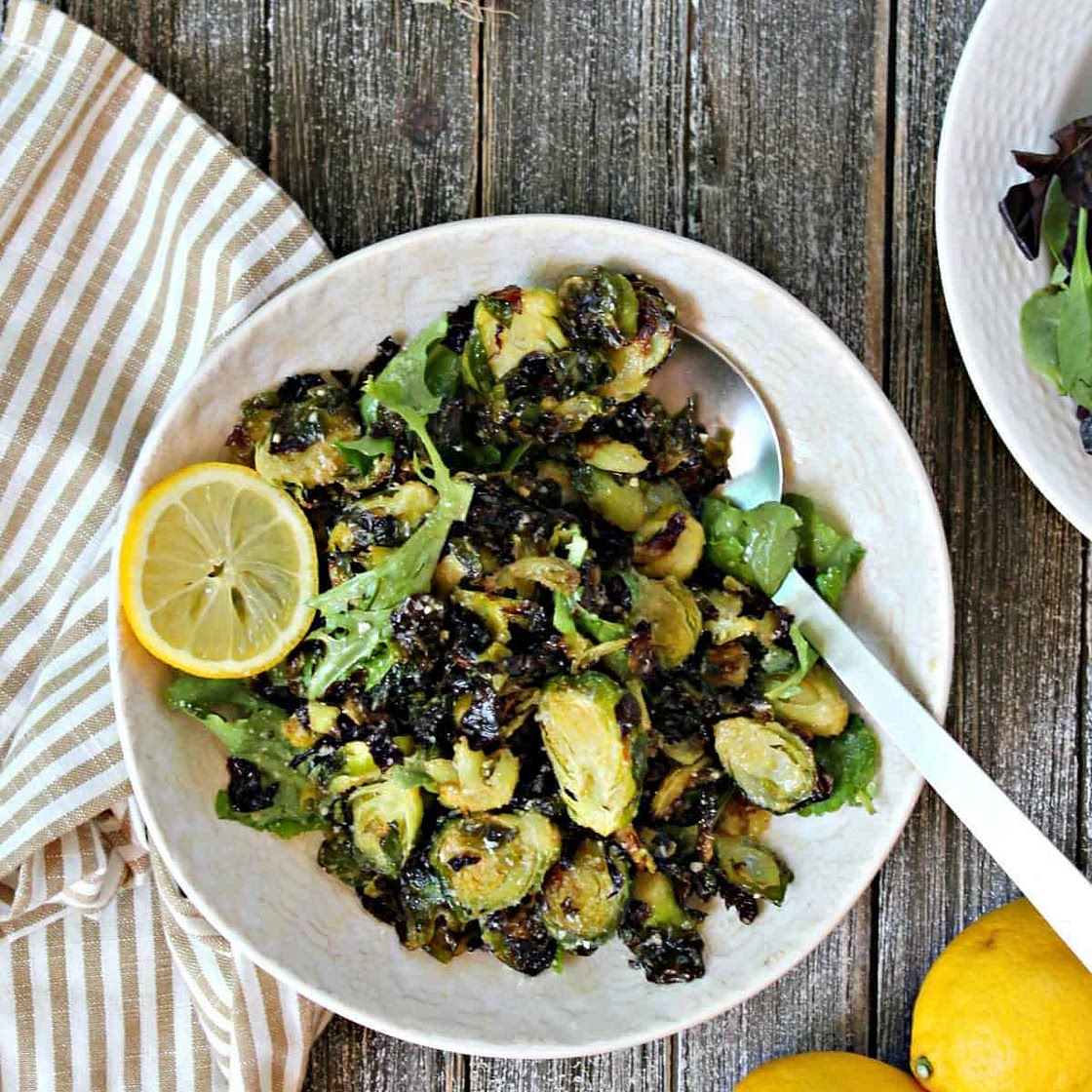 Lemon Parmesan Roasted Brussels Sprouts