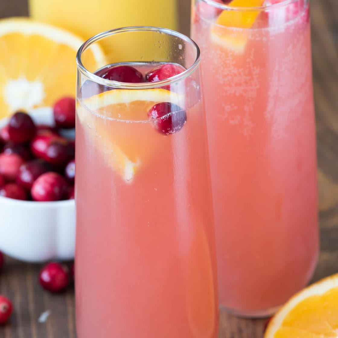 Cranberry Orange Mimosa Bellini