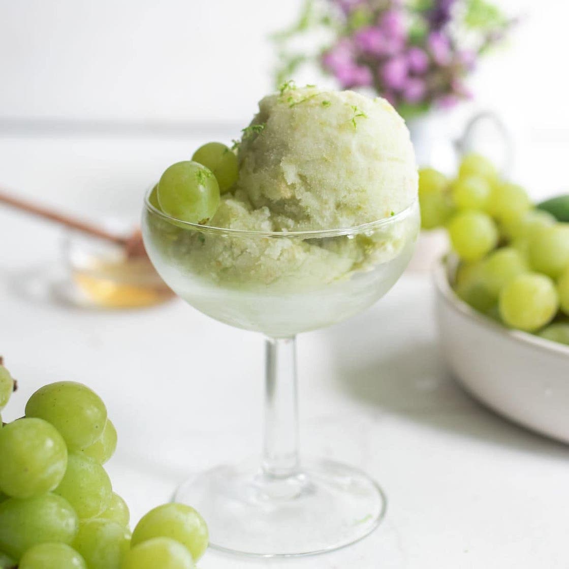 Lemon Lime Green Grape Sorbet