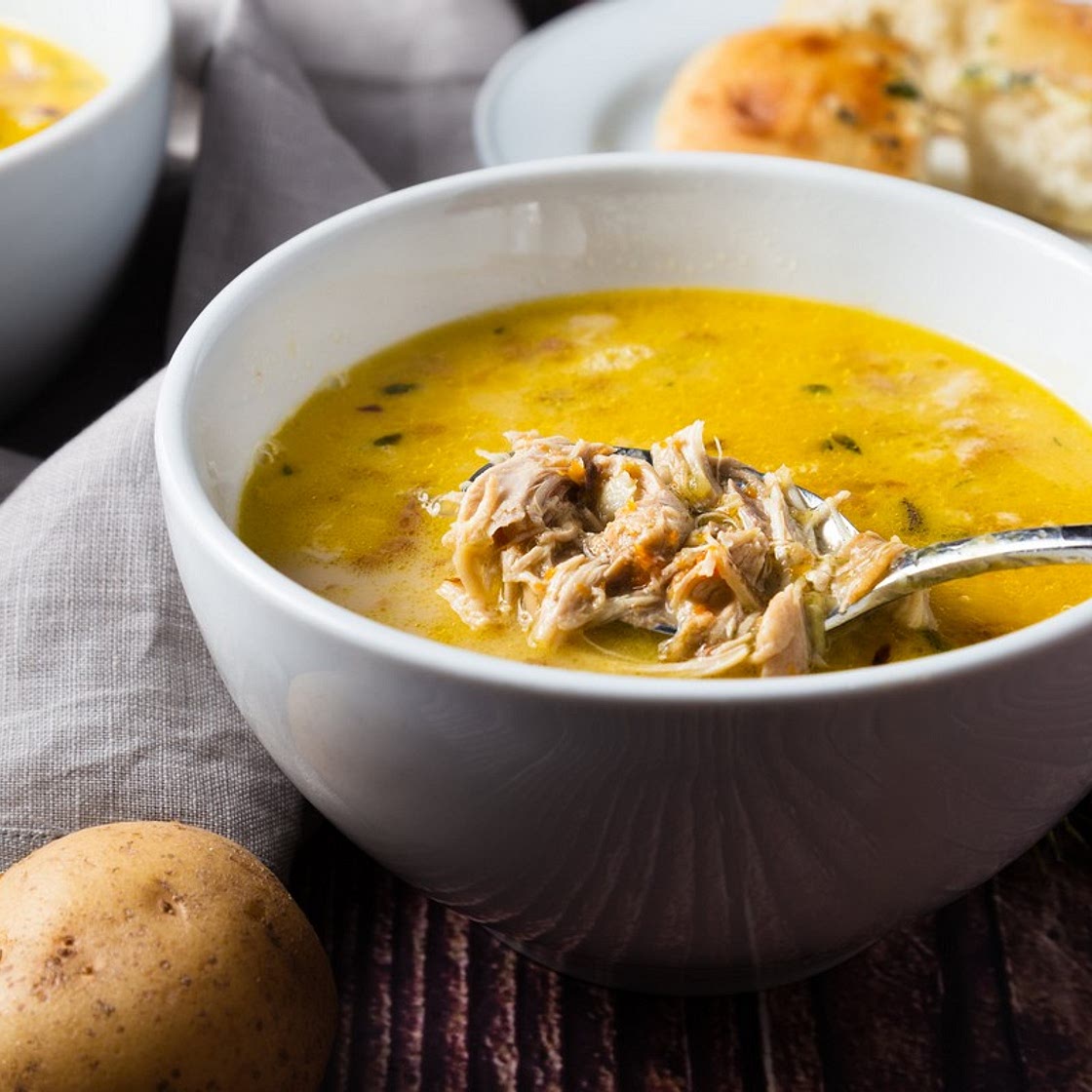 Chicken and Potato Soup with Leeks