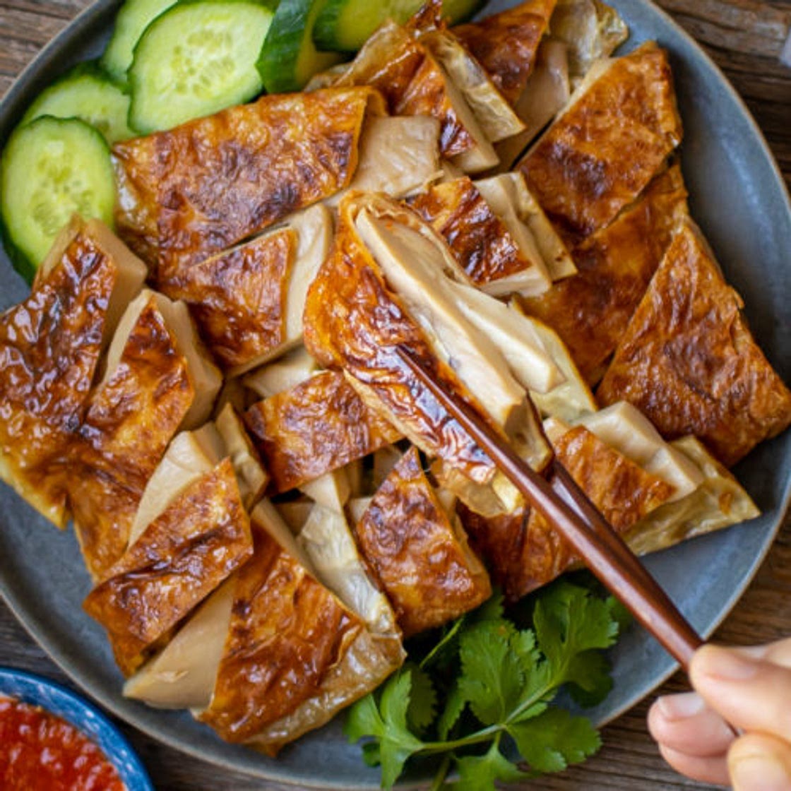 Asian-style Vegan Roast 'Chicken' mushroom - 素烧鸡