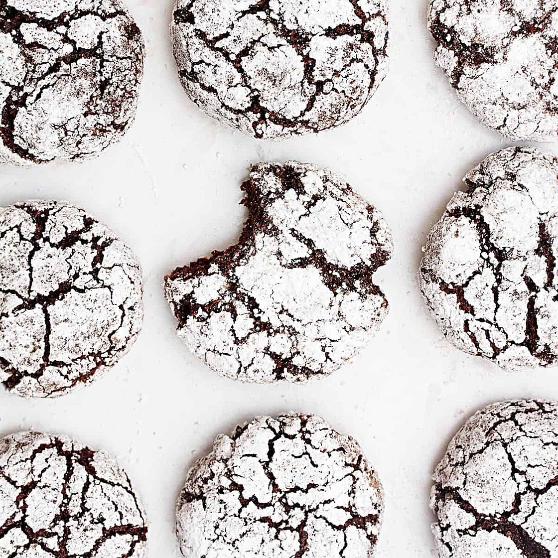 Vegan Chocolate Orange Crinkle Cookies