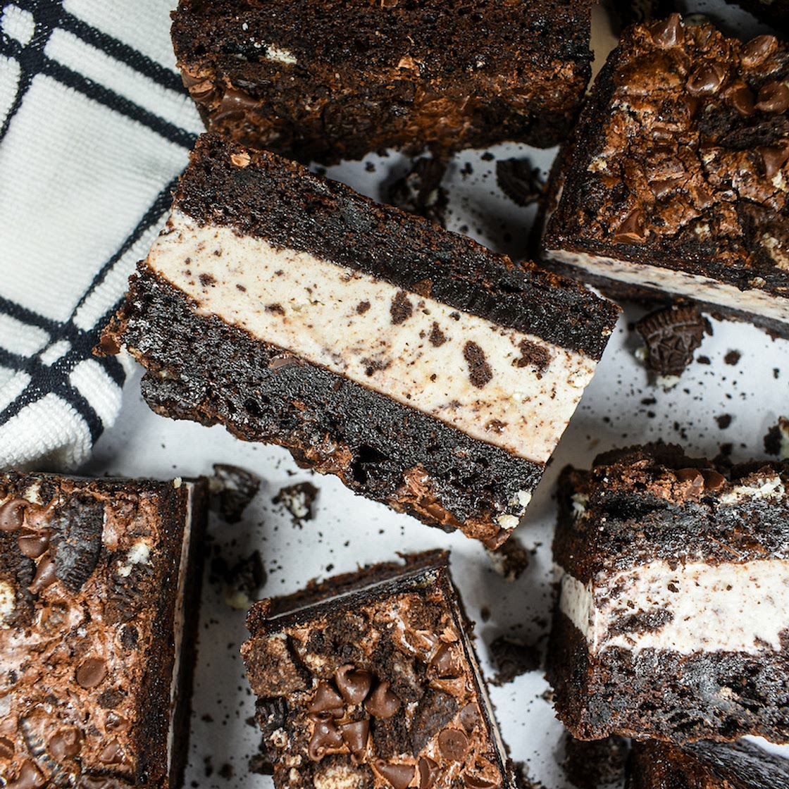 Oreo Brownie Ice Cream Sandwiches