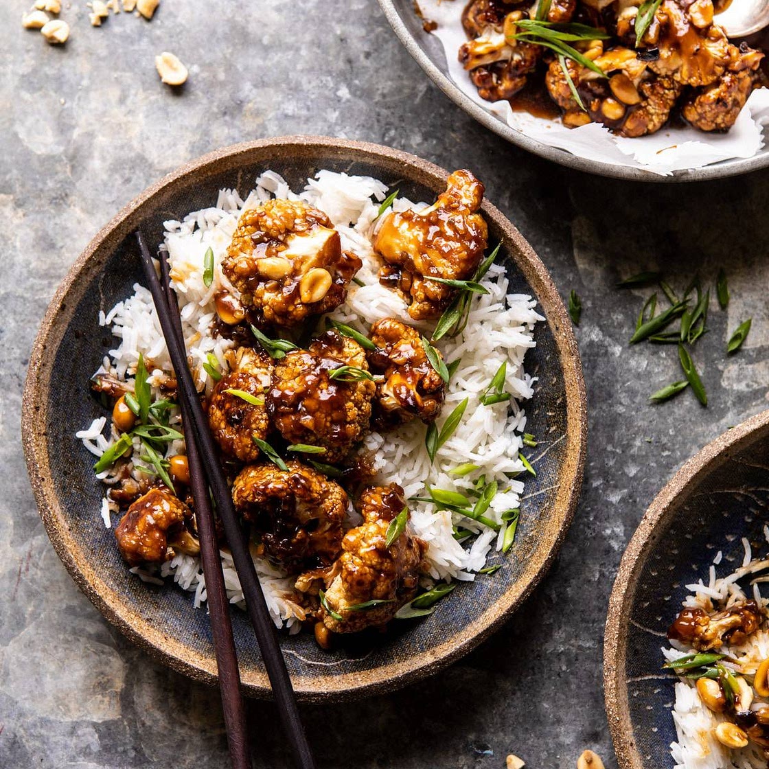 Extra Sticky Kung Pao Cauliflower