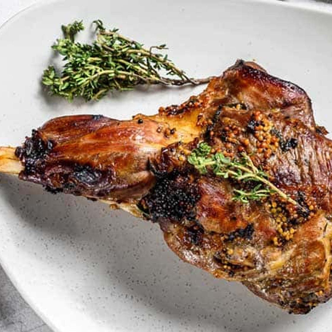Spiced Leg of Lamb with Herb Butter