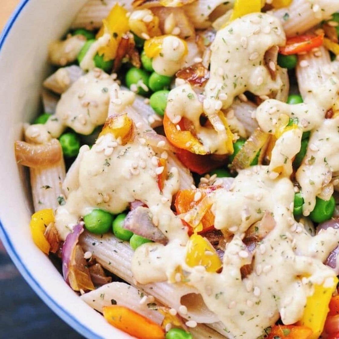 Gluten-Free Vegan Peanut Noodles Veggie Bowl