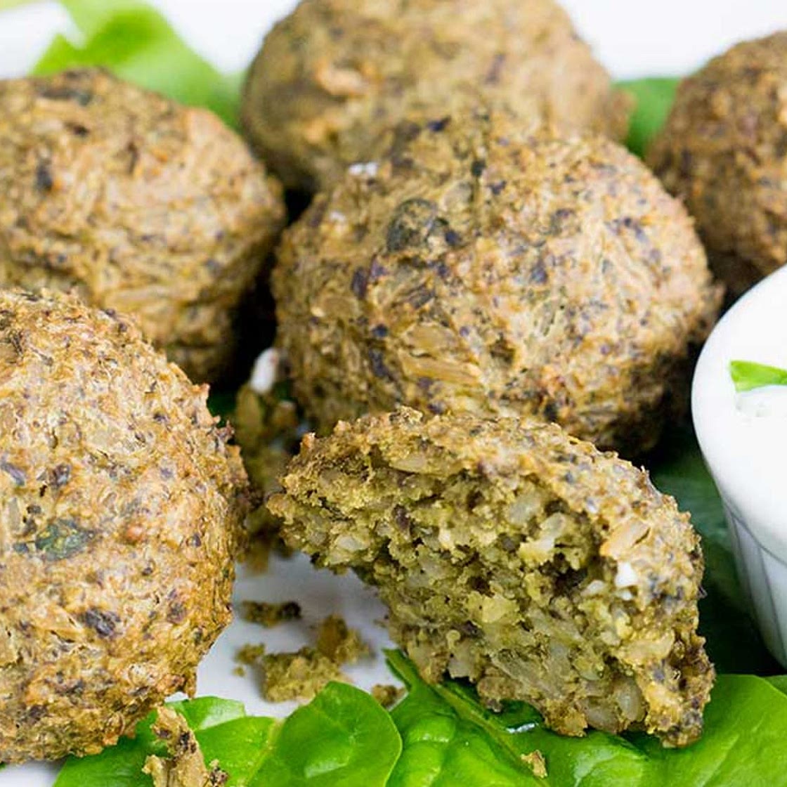 High Protein Spinach and Rice Balls