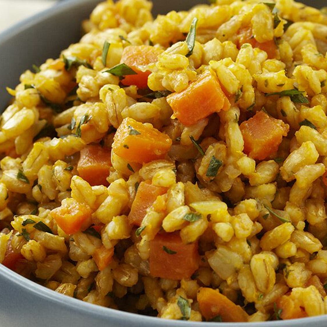 Barley and Sweet Potato Pilaf