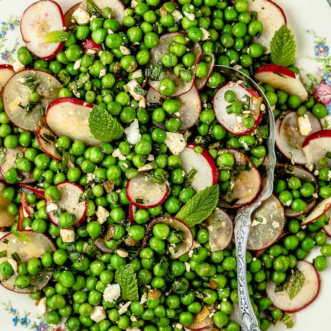Spring Peas with Radish and Mint