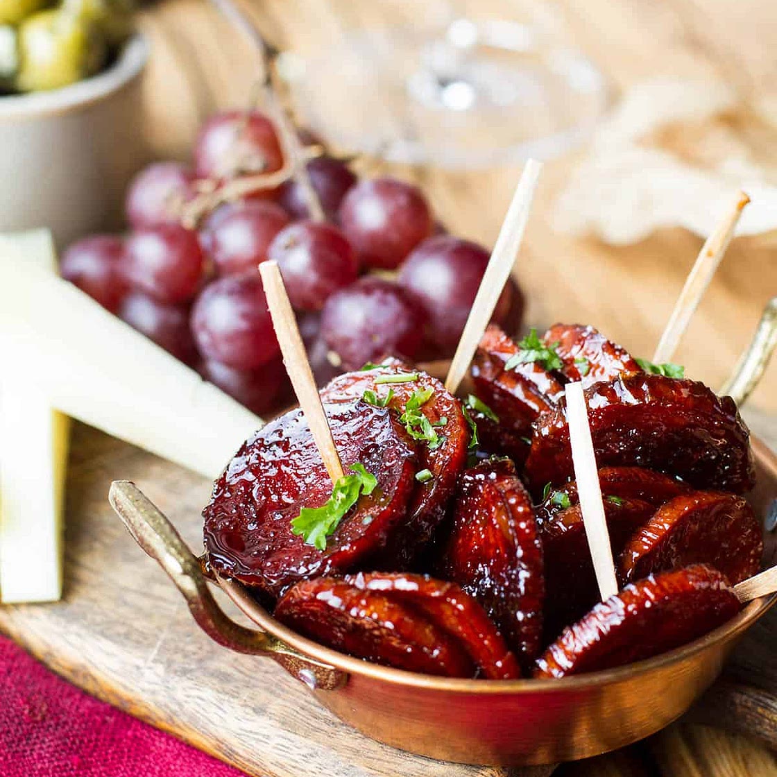 Easy Red Wine Chorizo for Your Tapas Party