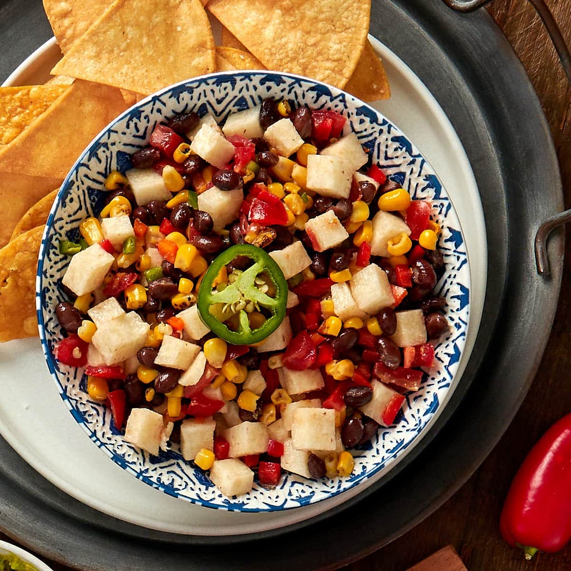 Jicama Corn Black Bean Salad