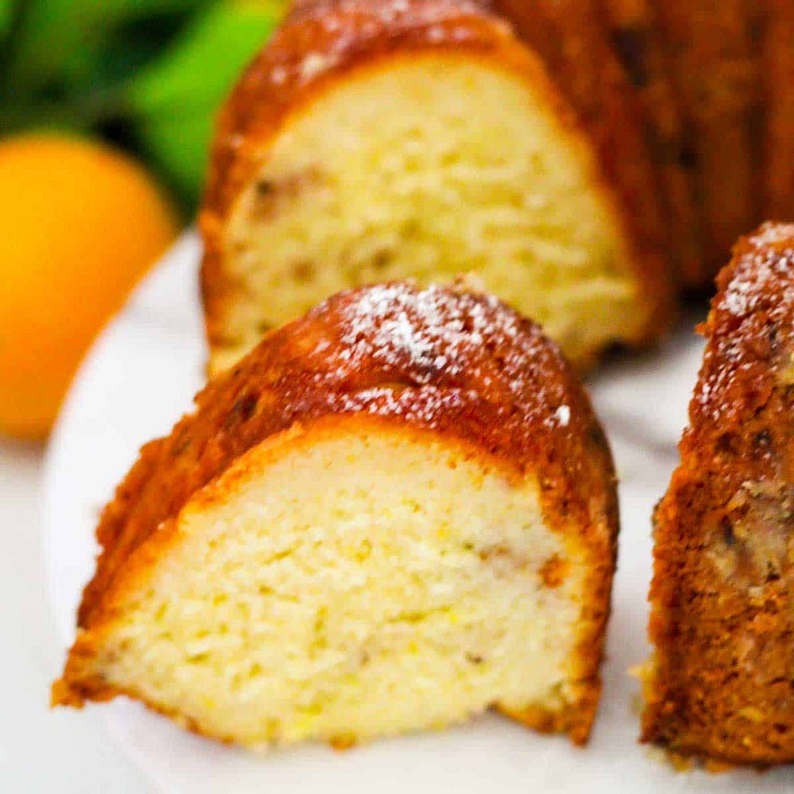 Orange Bundt Cake with Walnuts