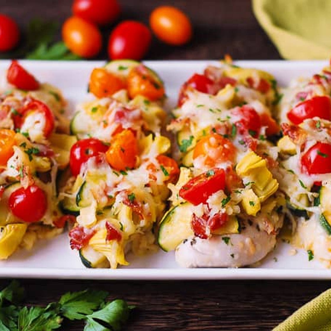 Baked Italian Chicken and Vegetables