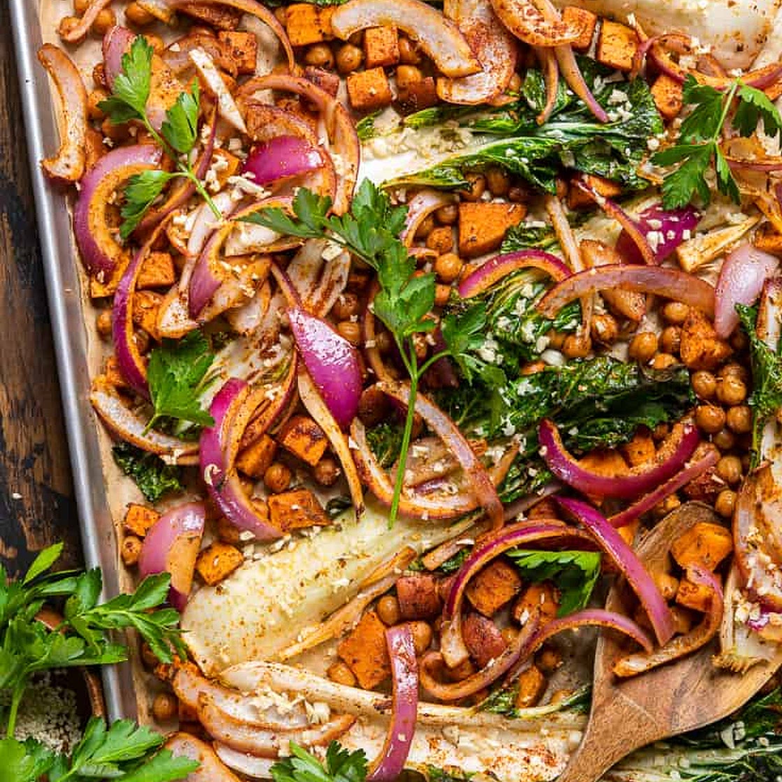 Easy Smoky Sheet Pan Oven Roasted Veggies