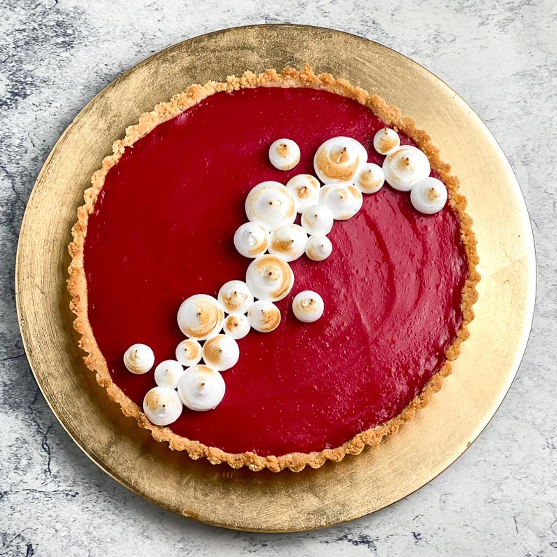 Low FODMAP Cranberry Curd Tart