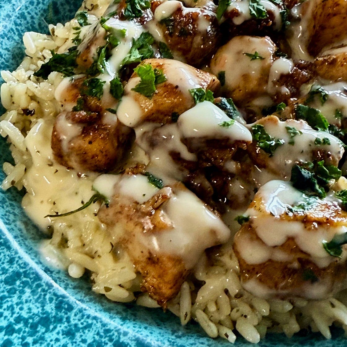 Blackstone Cheesy Chorizo Chicken and Pineapple