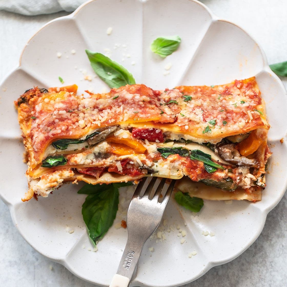 Homemade Vegetable Lasagna with Roasted Veggies