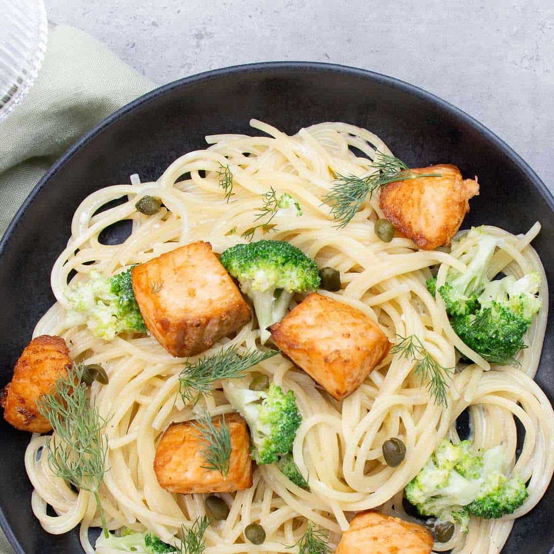 Salmon and Broccoli Pasta