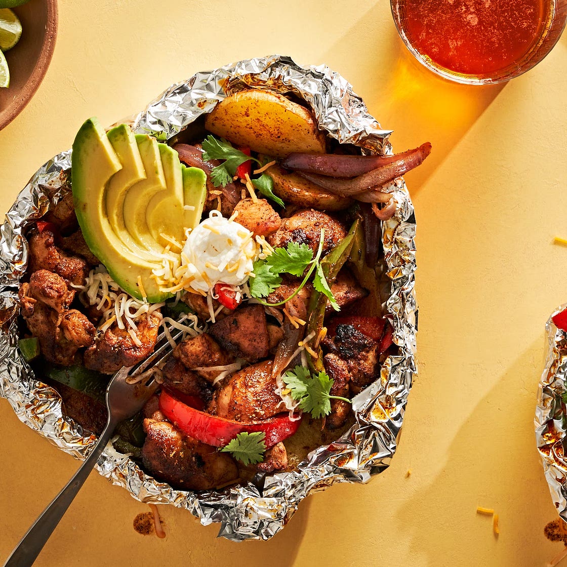 Tex Mex Chicken Fajita Foil Packets