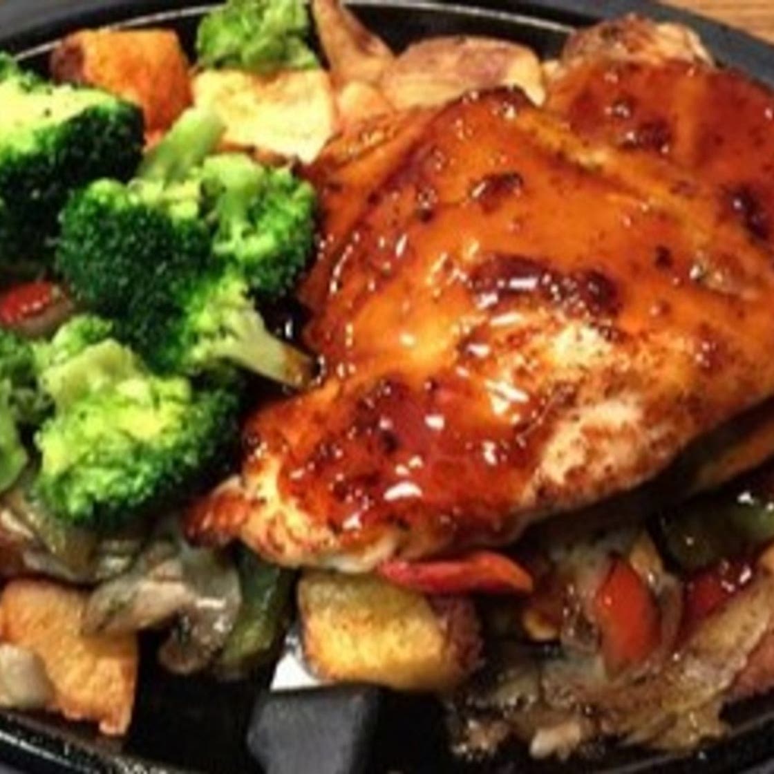 Denny’s Copycat Bourbon Chicken Skillet