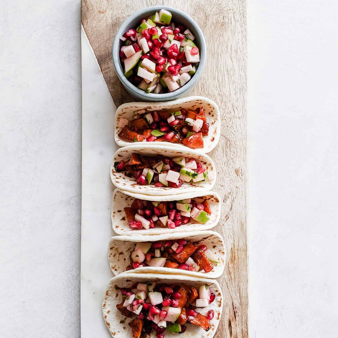 Roasted honeynut squash holiday tacos