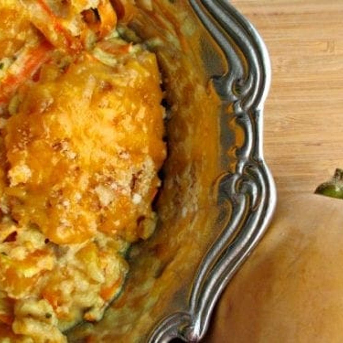 Crock Pot Squash Casserole Recipe with Wilton Armetale