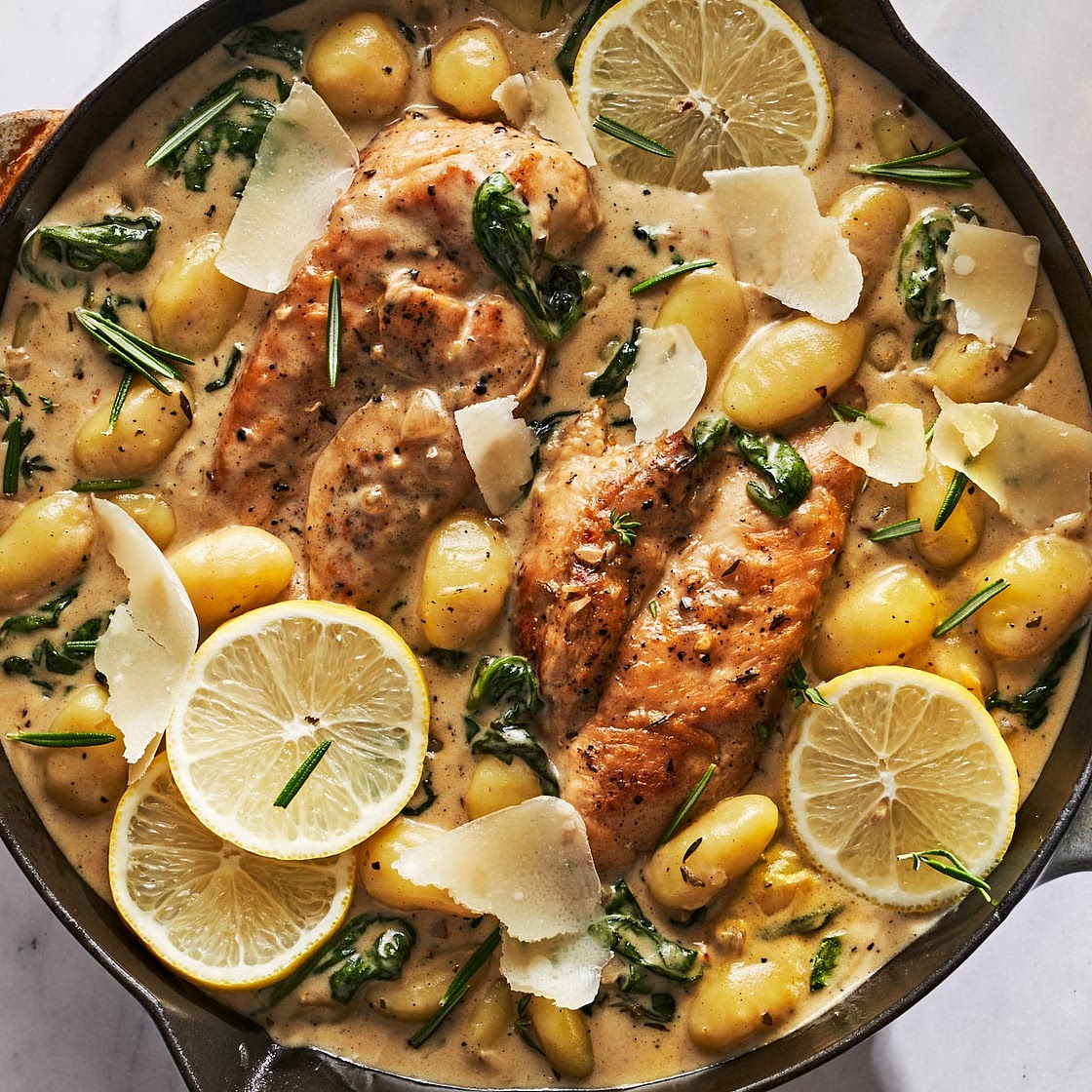 One-Pan Lemon Parm Chicken Gnocchi