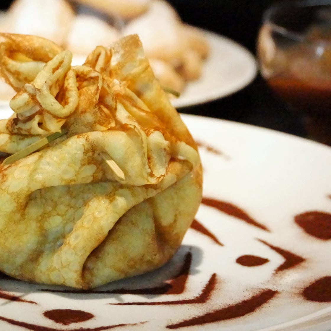 Recette des Crêpes surprises en aumônière tiramisu et Mont Blanc