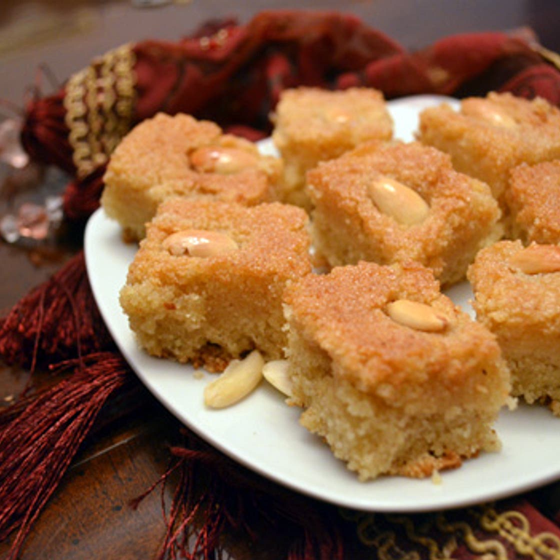 Vegan Basbousa (Semolina Cake)