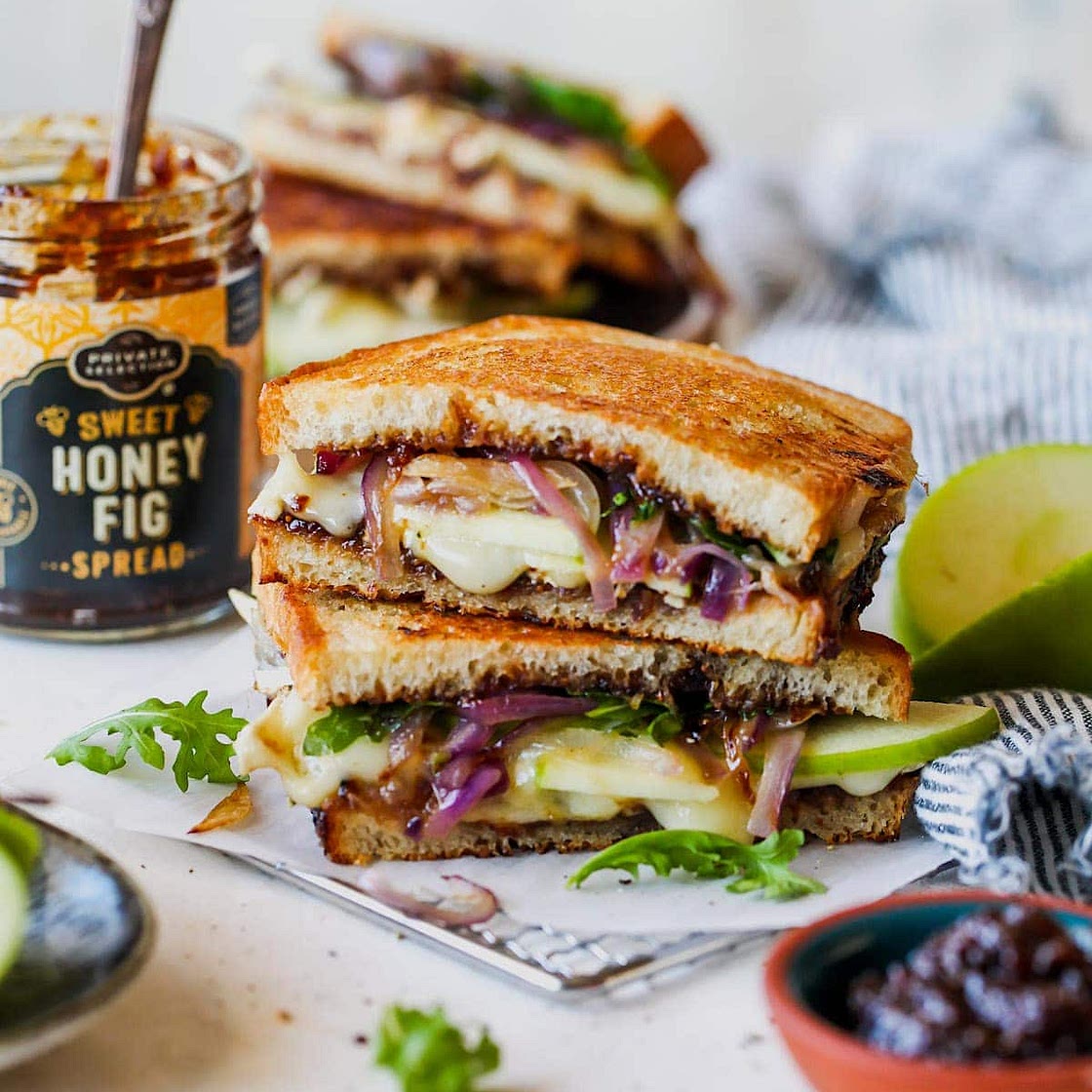 Brie, Fig, and Apple Grilled Cheese