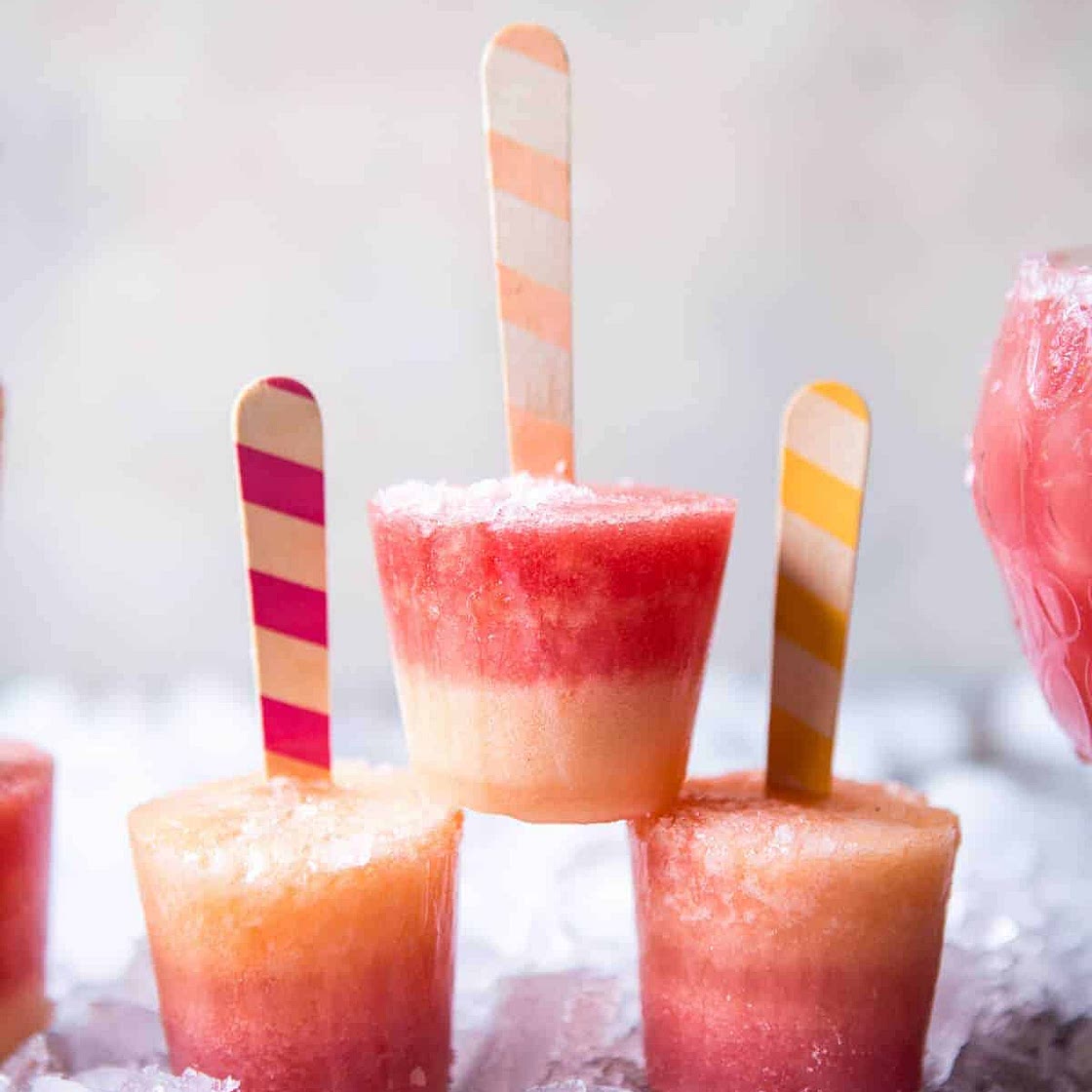 Melon Lemonade Margarita Popsicles