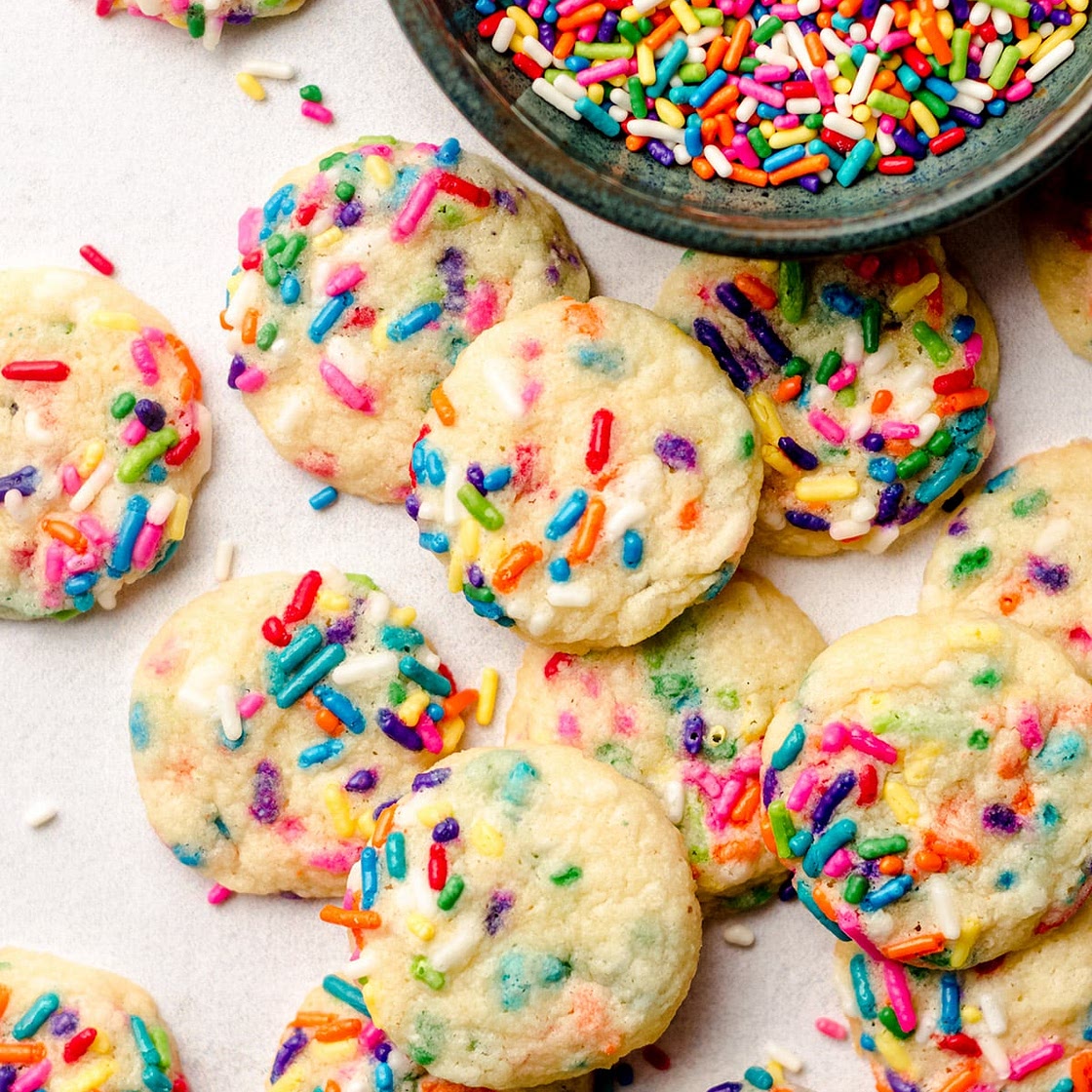 Mini Sugar Cookies with Sprinkles