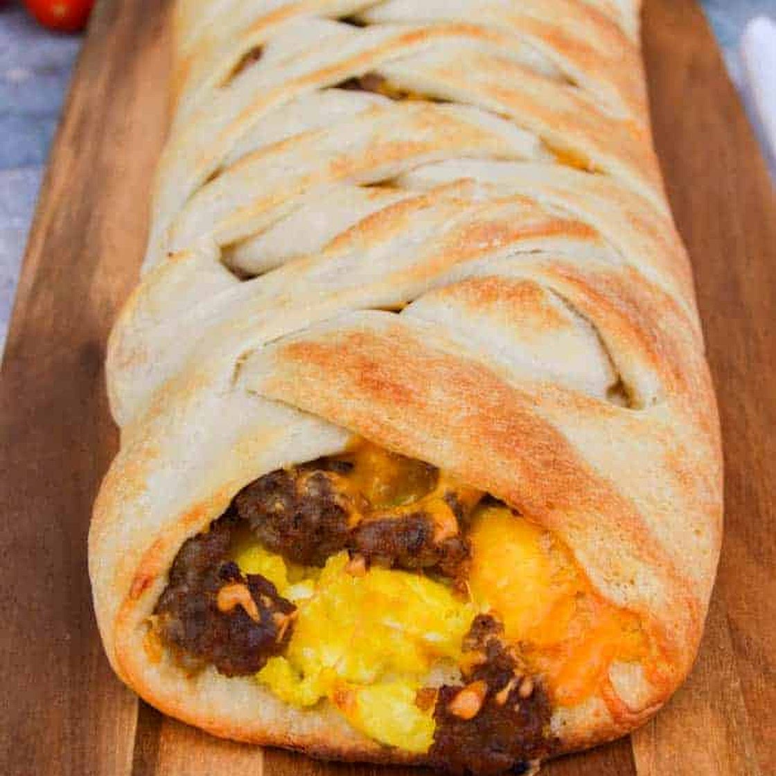 Sausage Egg Breakfast Braid