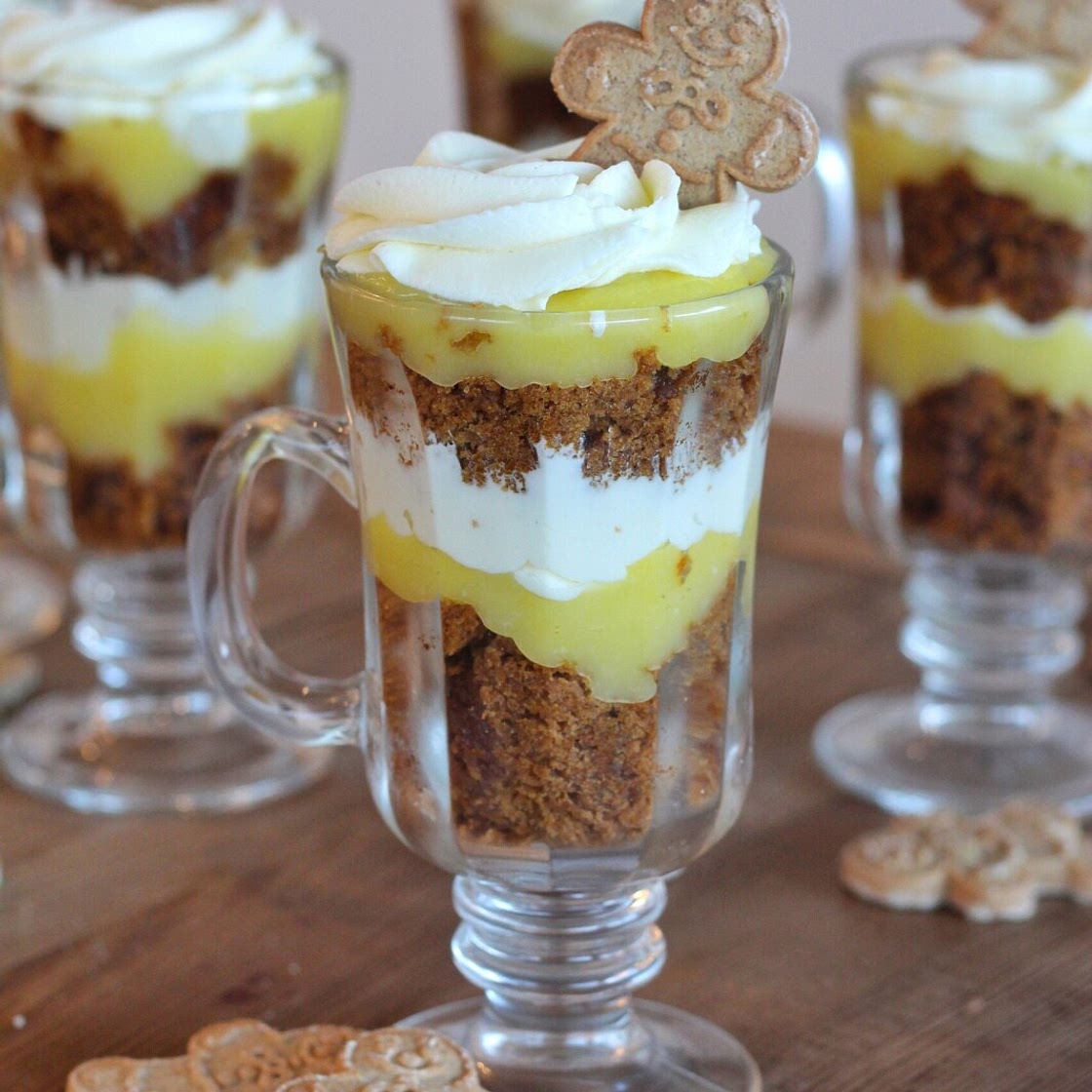 Lemon Gingerbread Trifles