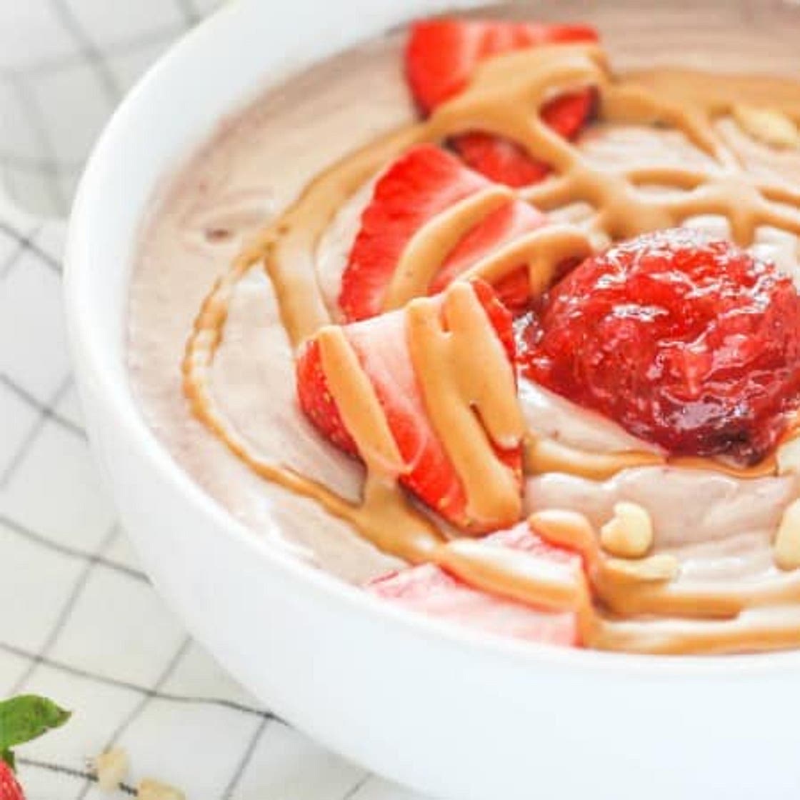 Peanut Butter and Jelly Smoothie Bowl