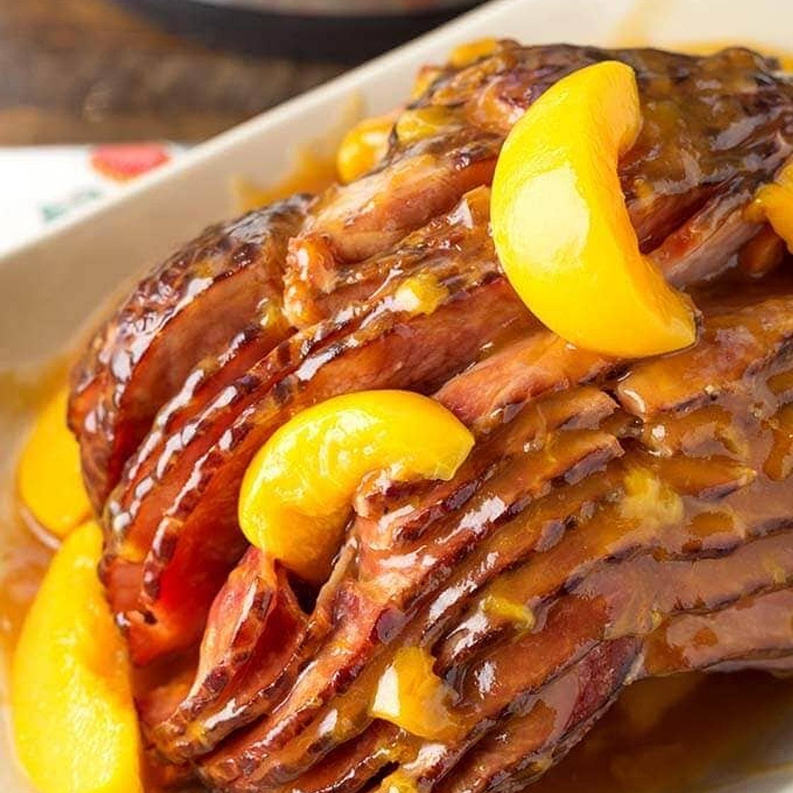 Instant Pot Peach Glazed Ham