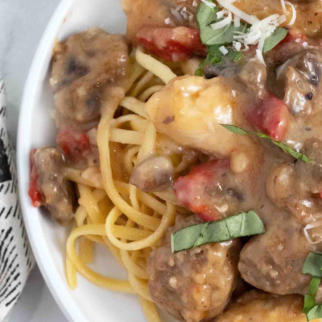 Tuscan Chicken and Sausage with Pasta Recipe