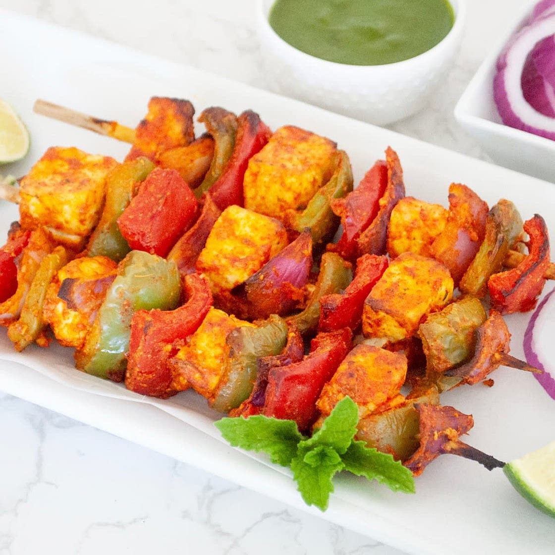 Paneer Tikka (Air Fryer, Oven & Grill Recipe)