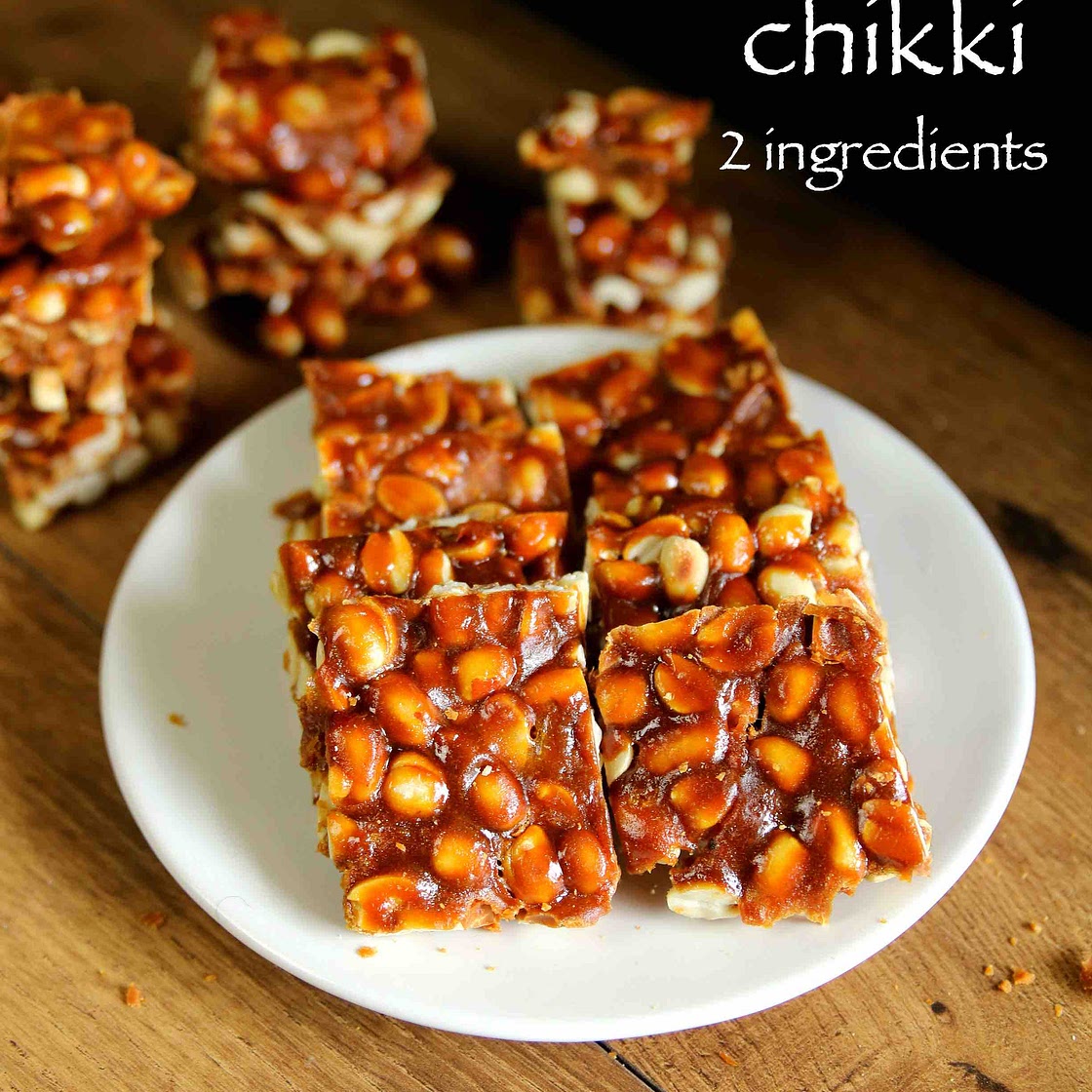 Peanut Chikki Recipe | Groundnut Chikki or Shengdana Chikki
