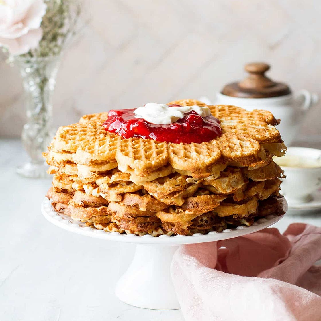 Norwegian Waffles Recipe (Heart Waffles)
