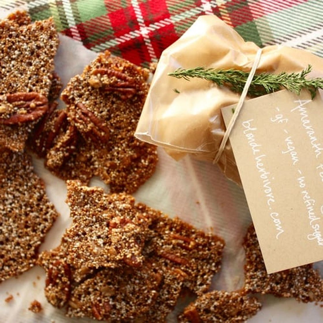 Pecan and Amaranth Brittle