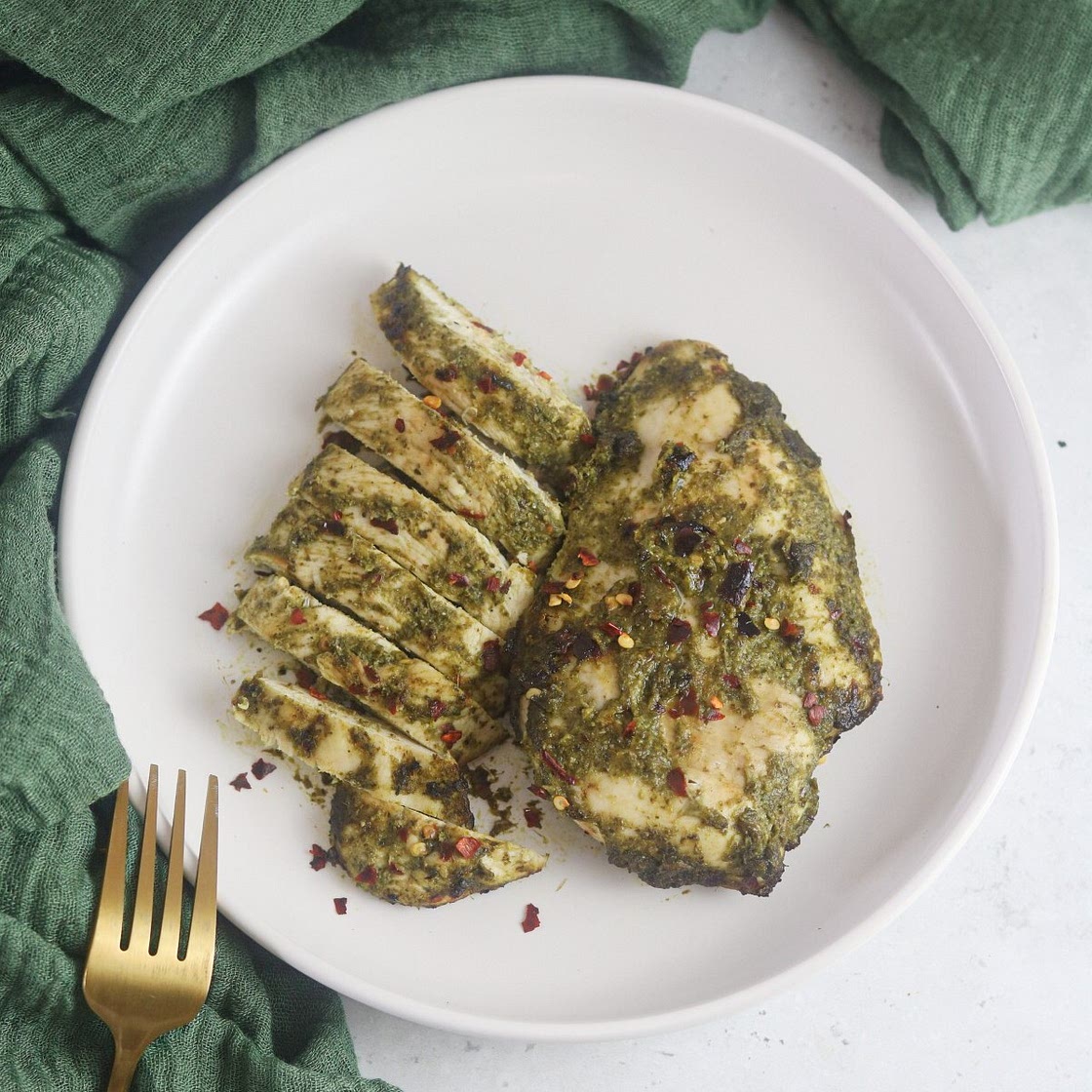 Air Fryer Pesto Chicken Breast